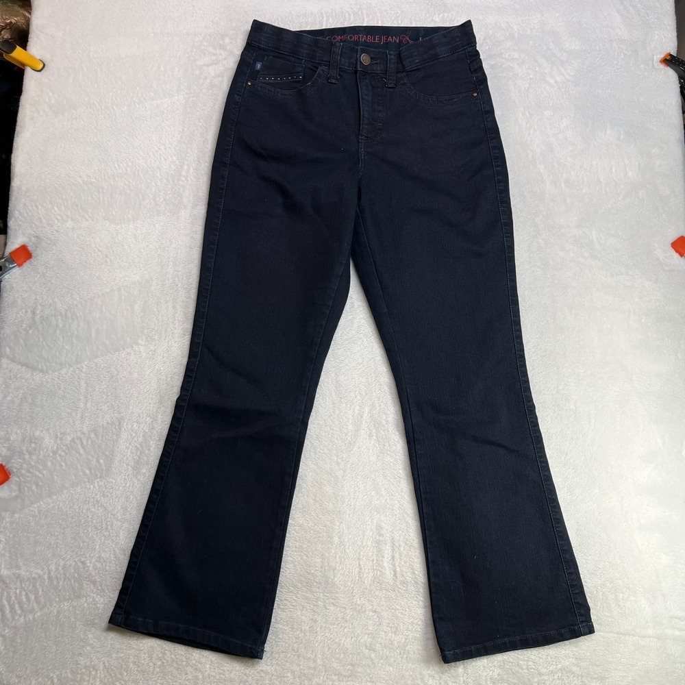 Lee The Most Comfortable Bootcut Jeans Womens Blue Denim Studded Classic - 30X29